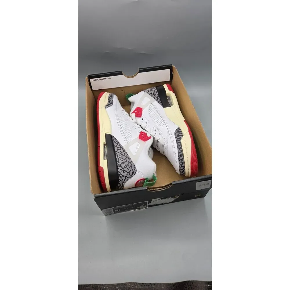 Nike Air Jordan Spizike GS White Cement Red Green FQ3950-109 Size 5.5Y New